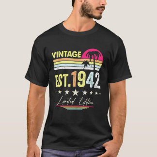 1942年創業 ビンテージ 1942 限定版 80歳の誕生日 Tシャツ