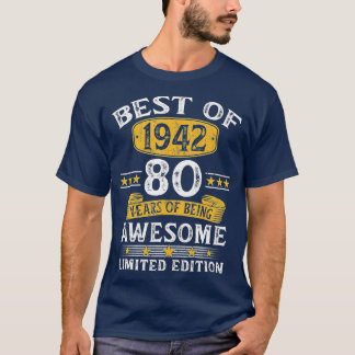 1942年最高の80歳ギフト80誕生日ギフト Tシャツ