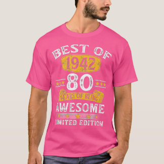 1942年最高の80歳ギフト80誕生日ギフト Tシャツ