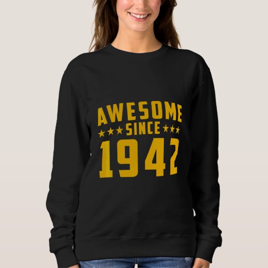 1942年生まれの誕生日おめでとう スウェットシャツ (正面)