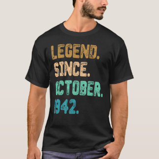 1942年10月80日誕生日以来80年の伝説 Tシャツ