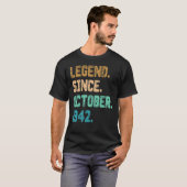 1942年10月80日誕生日以来80年の伝説 Tシャツ (正面フル)
