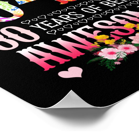 1942年12月80日誕生日80年素晴らしフローラ ポスター (角)