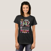 1942年6月80誕生日80年素晴らし間 Tシャツ (正面フル)