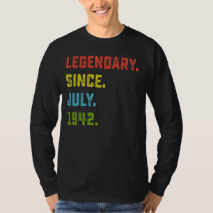 1942年7月以来80誕生日伝説的80年 Tシャツ