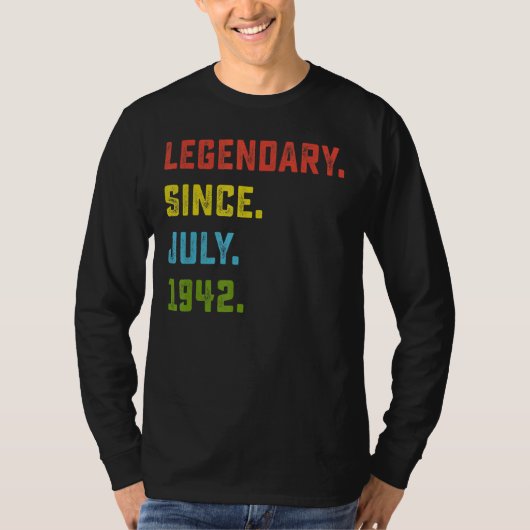 1942年7月以来80誕生日伝説的80年 Tシャツ (正面)