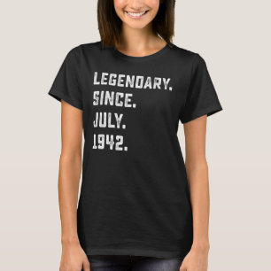 1942年7月以来80誕生日伝説的80年 Tシャツ