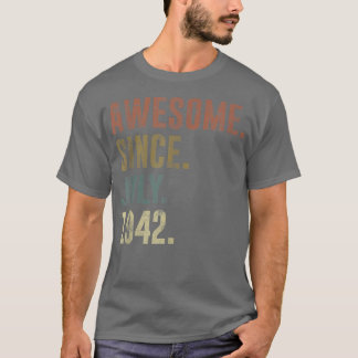 1942年7月以素晴らし降80番目の誕生日ヴィンテージ Tシャツ