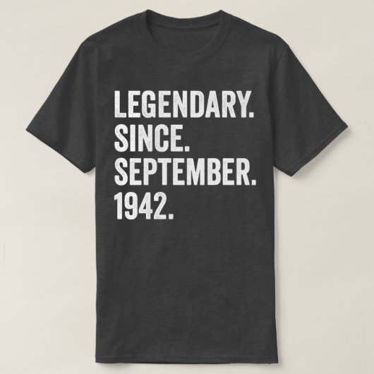 1942年9月以来80年の伝説 Tシャツ (デザイン正面)