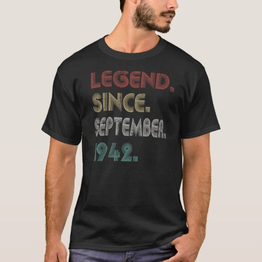 1942年9月以来80歳のヴィンテージ伝説8 Tシャツ (正面)