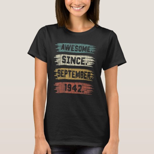 1942年9月80日素晴らし以来80年の贈り物 Tシャツ (正面)