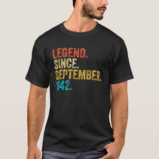 1942年9月80th Birから80歳の伝説 Tシャツ (正面)