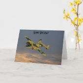 1942年B-25ミッチェル爆撃機 カード (黄色い花)