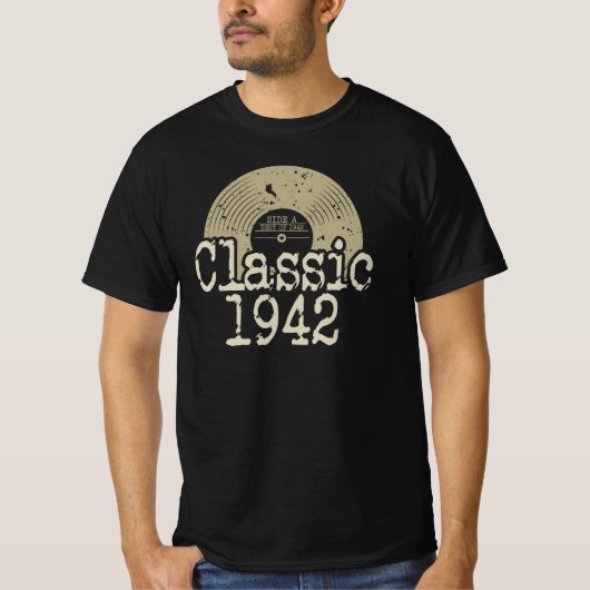 1942最高の年の1942クラシック年のビニールの誕生日 Tシャツ (正面)