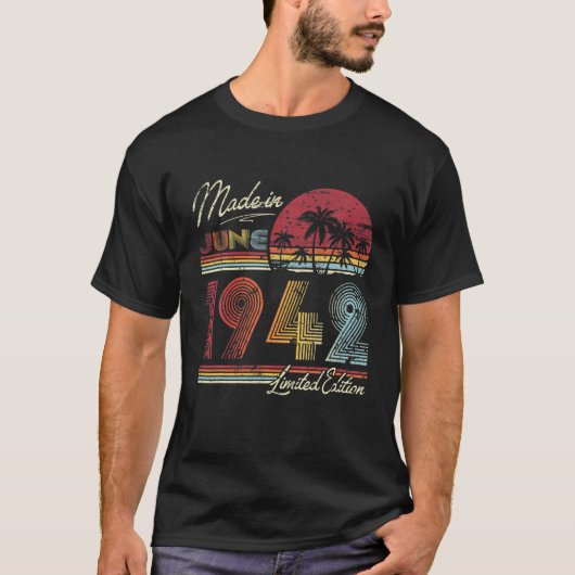 1942生まれ年6月80日1942年80年製 Tシャツ (正面)