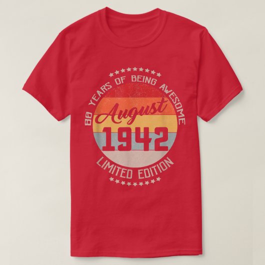 1942 威厳がある 80th誕生日Tee 80年Aw Tシャツ (デザイン正面)