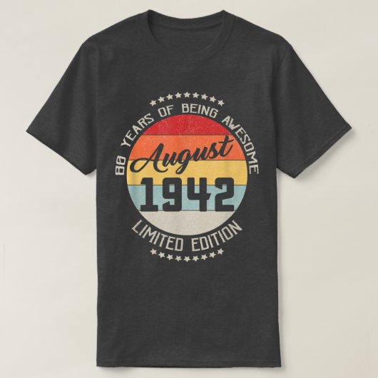 1942 威厳がある 80th誕生日Tee 80年Aw Tシャツ (デザイン正面)