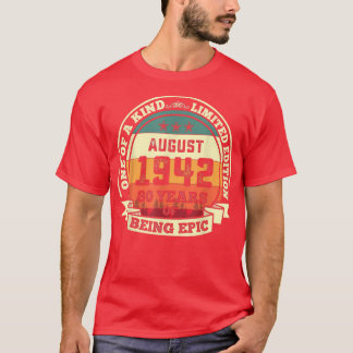 1942 80威厳がある番目の誕生日ギフト80年E Tシャツ