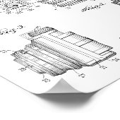 1943ヴィンテージカメラ特許アートスケッチプリント ポスター (角)