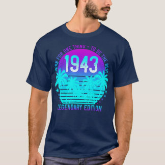 1943ヴィンテージ78誕生日エステティックサンセットパーム Tシャツ
