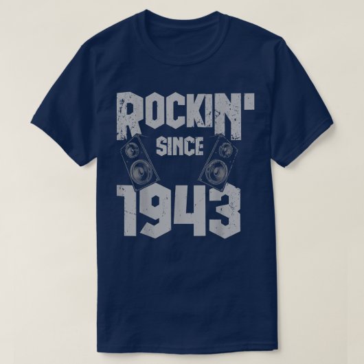 1943年からロックンロックヴィンテージファン79th Bir Tシャツ (デザイン正面)
