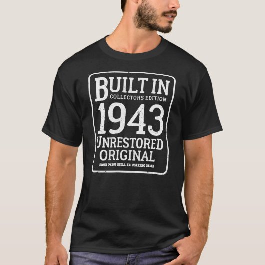 1943年に建設されたヴィンテージ誕生日誕生79年目 Tシャツ (正面)
