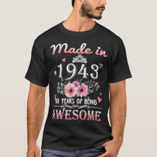 1943年フローラ80歳80誕生日ギフト作 Tシャツ
