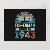 1943年生まれの漁師 80歳の誕生日プレゼント ポストカード (正面)