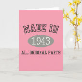 1943年製すべてのオリジナル部品 カード (黄色い花)