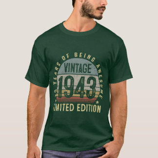 1943年製 ヴィンテージ 80歳 80歳の女性へのギフト Tシャツ