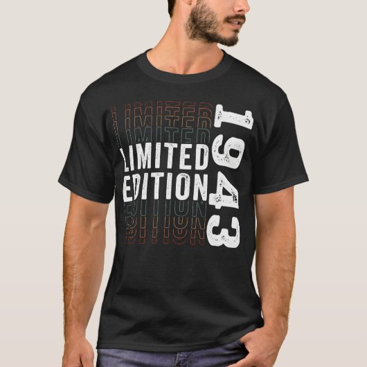 1943年限定版 すごい80歳の誕生日 Tシャツ (正面)