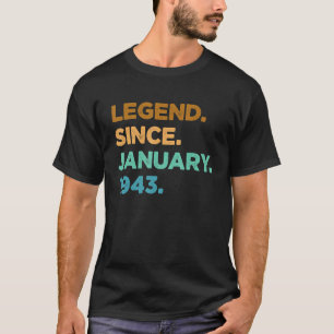 1943年1月80日誕生以来80年の伝説 Tシャツ