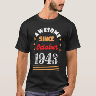 1943年10月誕生日素晴らし1943年10月V Tシャツ