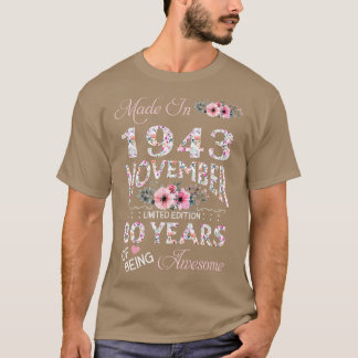 1943年11月に作られたフローラ80歳 Tシャツ
