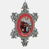 1943年4月1日 スノーフレークピューターオーナメント (左)