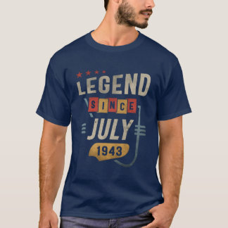 1943年7月から伝説となる80歳 80歳の誕生日 Tシャツ
