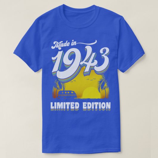 1943年80誕生日ギフト80歳80歳 Tシャツ (デザイン正面)