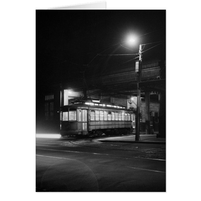 1943年、夜のトロリーバス (正面)