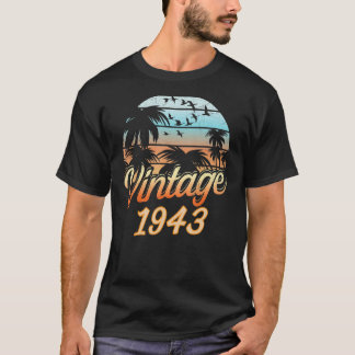 1943生まれ年のヴィンテージパーム・ツリー・バケーション79年 Tシャツ