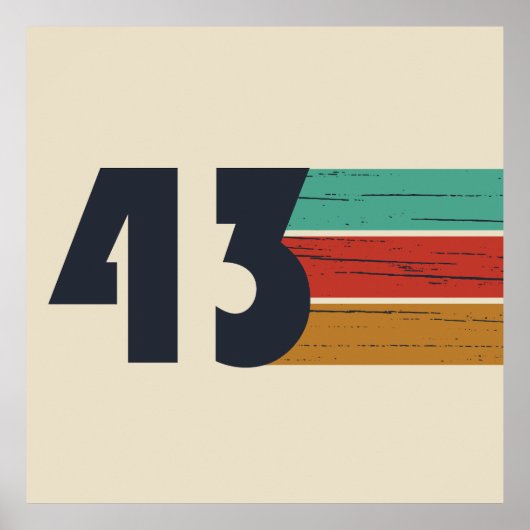 1943生まれ年のヴィンテージ ポスター (正面)