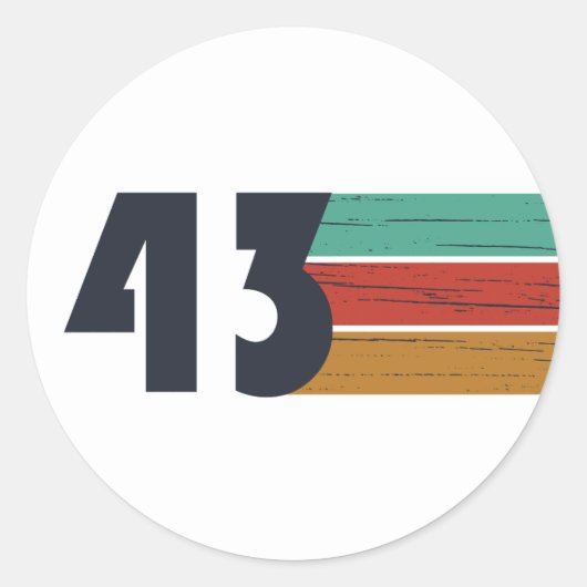 1943生まれ年のヴィンテージ ラウンドシール (正面)