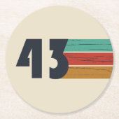 1943生まれ年のヴィンテージ ラウンドペーパーコースター (正面)