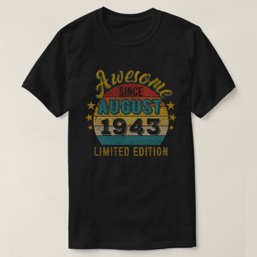 1943素晴らし年威厳がある限定版 Tシャツ (デザイン正面)