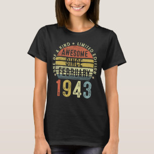 1943素晴らし年2月80歳から80歳 Tシャツ