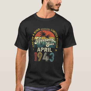 1943素晴らし年4月以来ヴィンテージ79誕生日 Tシャツ