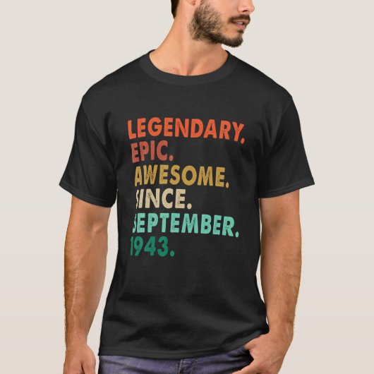 1943素晴らし年9月以来の伝説的な叙事詩78Th B Tシャツ (正面)