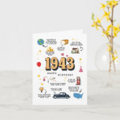 1943誕生日カード(パパまたはママ) カード (黄色い花)