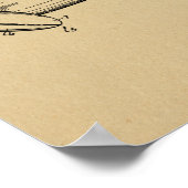 1944プッシャー飛行機特許スケッチプリント ポスター (角)