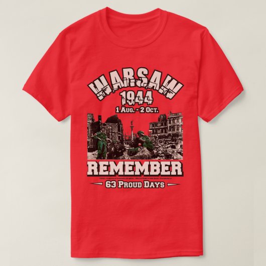 1944威厳がある年のワルシャワ蜂起 Tシャツ (デザイン正面)