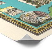 1944年バチカン市とイタリアの絵図 ポスター (角)